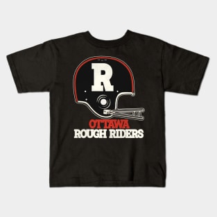 Defunct Ottawa Rough Riders Football Team Helmet Kids T-Shirt